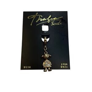 Thalia Sodi Gold Little Girl Charm w/ Rhinestone Accents, NWT!